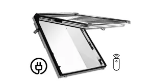 Roto WDC i89G K Roto WD elektromos, távvezérelhető tetőtéri ablak, műanyag tokkal, 74x140 cm